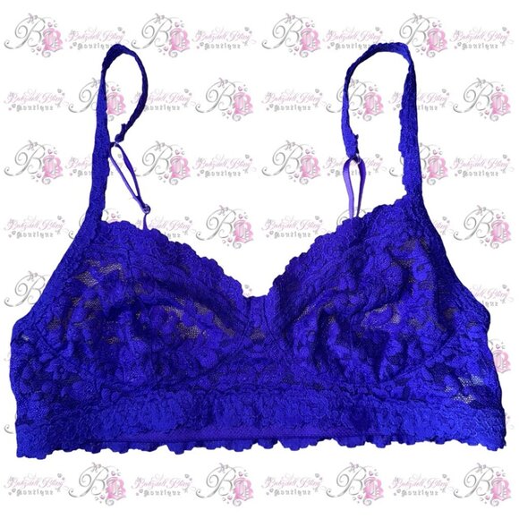 Hanky panky bra bralette lace Lacie floral neon purple stretchy style # 9k7406 - Picture 5 of 6